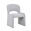 Fauteuil tissu bouclette gris