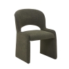 Fauteuil tissu bouclette vert foncé