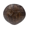 Vase rond en résine noir et marron H34 cm