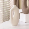 Vase en céramique beige H28.5 cm
