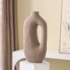 Vase en céramique marron clair H28.5 cm