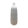 Vase XL en polyrésine blanc et argent H40 cm