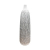 Vase XL en polyrésine blanc et argent H49 cm
