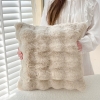 Coussin carré en tissu beige 43x43 cm