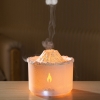 Diffuseur d'huiles essentielles volcan avec flammes à LED blanc