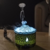 Diffuseur d'huiles essentielles volcan avec flammes à LED noir
