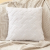 Coussin carré en tissu à motifs blanc 43x43 cm