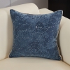 Coussin carré en tissu bleu 45x45 cm