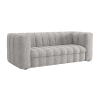 Canapé 3 places convertible rapido en tissu matelassé gris matelas 14 cm