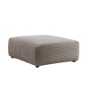 Pouf en velours côtelé épais doux taupe