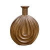 Vase rond en polyrésine imitation bois H31 cm