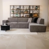 Canapé d'angle en tissu gris- Angle droit
