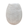 Vase boule en résine blanc H23 cm