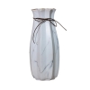 Vase en céramique couleur marbre blanc H27.5 cm