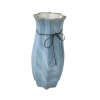 Vase en céramique couleur marbre bleu ciel H27.5 cm