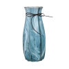 Vase en céramique couleur marbre bleu ciel H27.5 cm