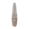 Vase XL en polyrésine bois et blanc H69 cm