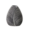 Vase en résine noir et blanc H21 cm