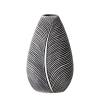 Vase en résine noir et blanc H30 cm