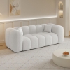 Canapé 3 places tissu bouclette beige