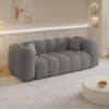 Canapé 3 places tissu bouclette gris