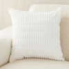 Coussin carré en tissu blanc 43x43 cm