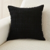 Coussin carré en tissu noir 43x43 cm