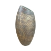 Vase en polyrésine vert et doré H35 cm