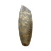 Vase en polyrésine vert et doré H46 cm