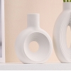 Vase en céramique blanc H22 cm