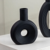 Vase en céramique noir H22 cm
