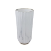 Vase en céramique couleur marbre blanc H27 cm