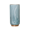 Vase en céramique couleur marbre bleu ciel H27 cm