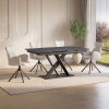 Table à manger extensible en céramique noire