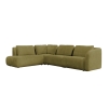 Canapé d'angle en tissu vert olive - Angle gauche