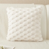 Coussin carré en tissu blanc 45x45 cm