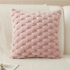Coussin carré en tissu rose 45x45 cm
