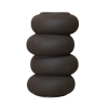 Vase en céramique marron foncé H23 cm