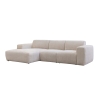 Canapé d'angle en tissu beige - Angle gauche