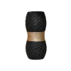 Vase en céramique noir et doré H24 cm