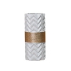 Vase en céramique blanc et doré H23.5 cm