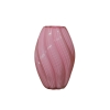 Vase en pierre vernie rose H27 cm