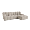 Canapé d'angle tissu bouclette beige - Angle droit