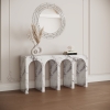 Console arc marbre d'ingénierie blanc