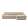 Canapé d'angle réversible en tissu beige