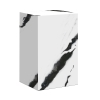 Table d'appoint marbre d'ingénierie blanc et noir