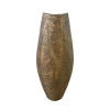 Vase en polyrésine vert et doré H54 cm