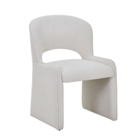 Fauteuil tissu bouclette beige