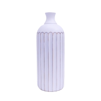 Vase en polyrésine blanc et doré H41 cm ARCA