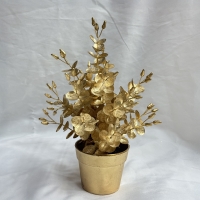 Plante artificielle doré en pot - 23 cm